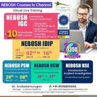 Join NEBOSH course in Chennai at low cost