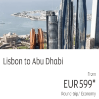 Fly with Etihad air Lisbon to Abu Dhabi
